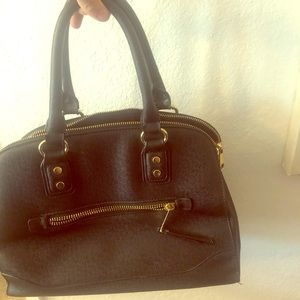 Black leather purse